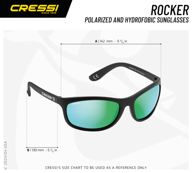 Cressi ROCKER FLOATING SUNGLASSES BLACK MIRRORED LENS BLUE - Image 2