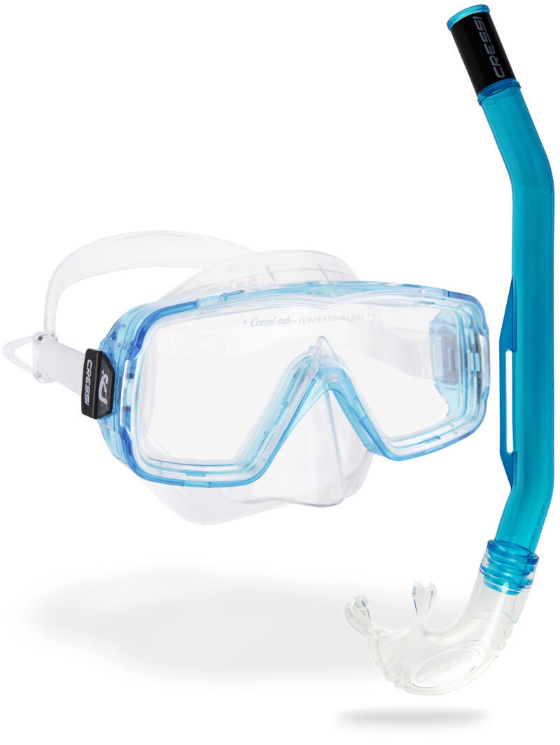 Cressi SIRENA + ISLAND 2.0 COMBO CLEAR/AQUAMARINE