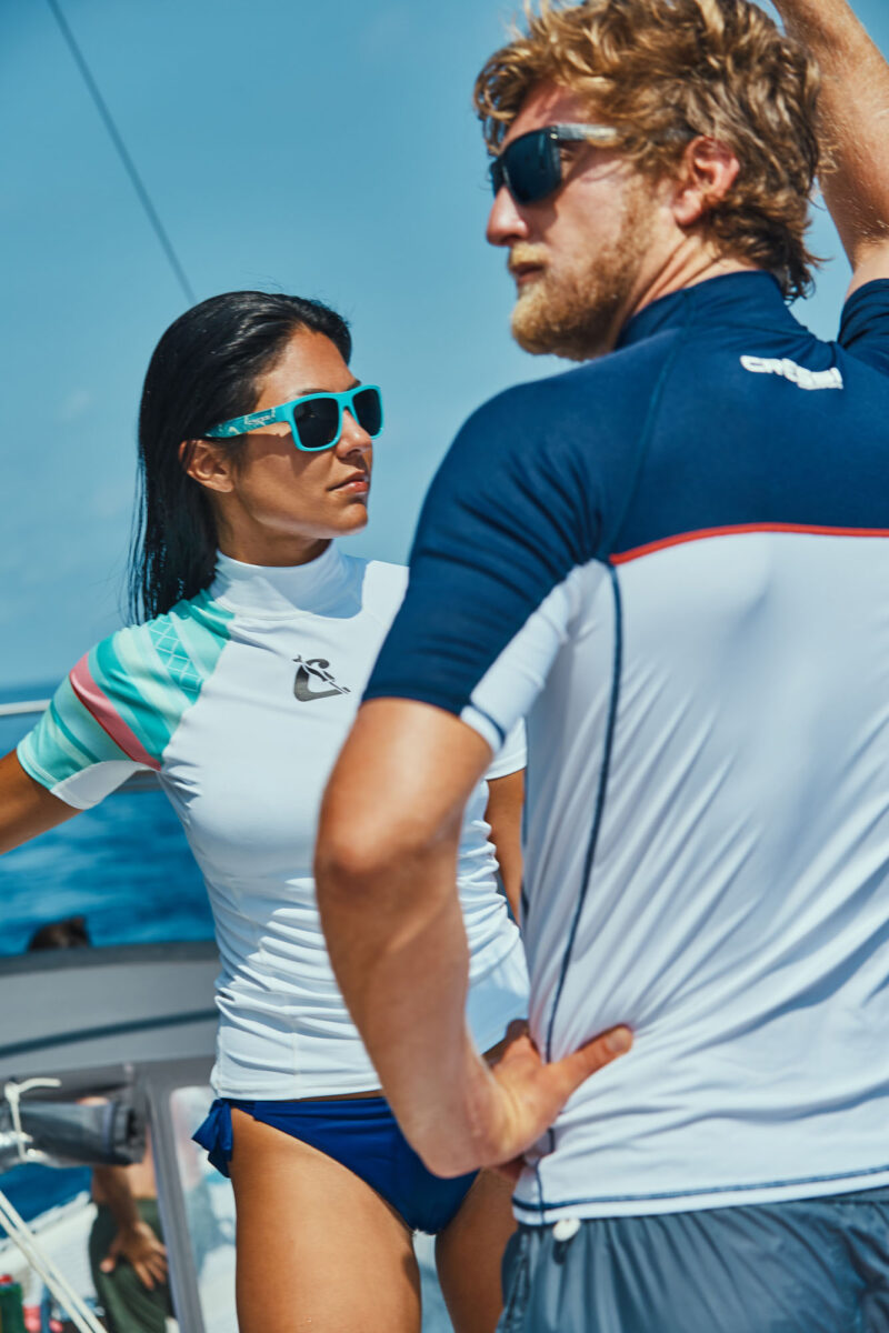 Cressi SHIELD MAN RASH GUARD SHORT/SL WHITE/BLUE M/3 - Image 5