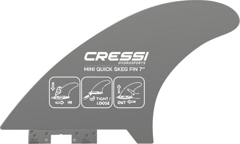 Cressi MINI QUICK SKEG FIN GREY 7''