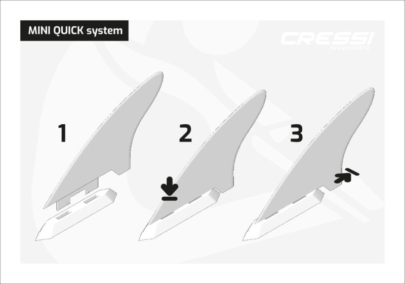 Cressi MINI QUICK SKEG FIN GREY 7'' - Image 3