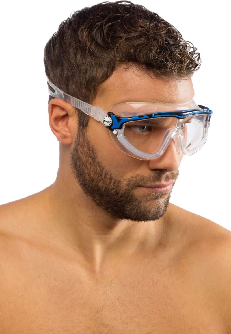 Cressi SKYLIGHT GOGGLES SIL CLEAR/FRAME WHITE BLUE - Image 2