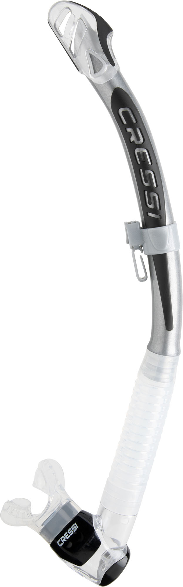 Cressi CORFU SNORKEL SIL. CLEAR/TUBE SILVER BLACK