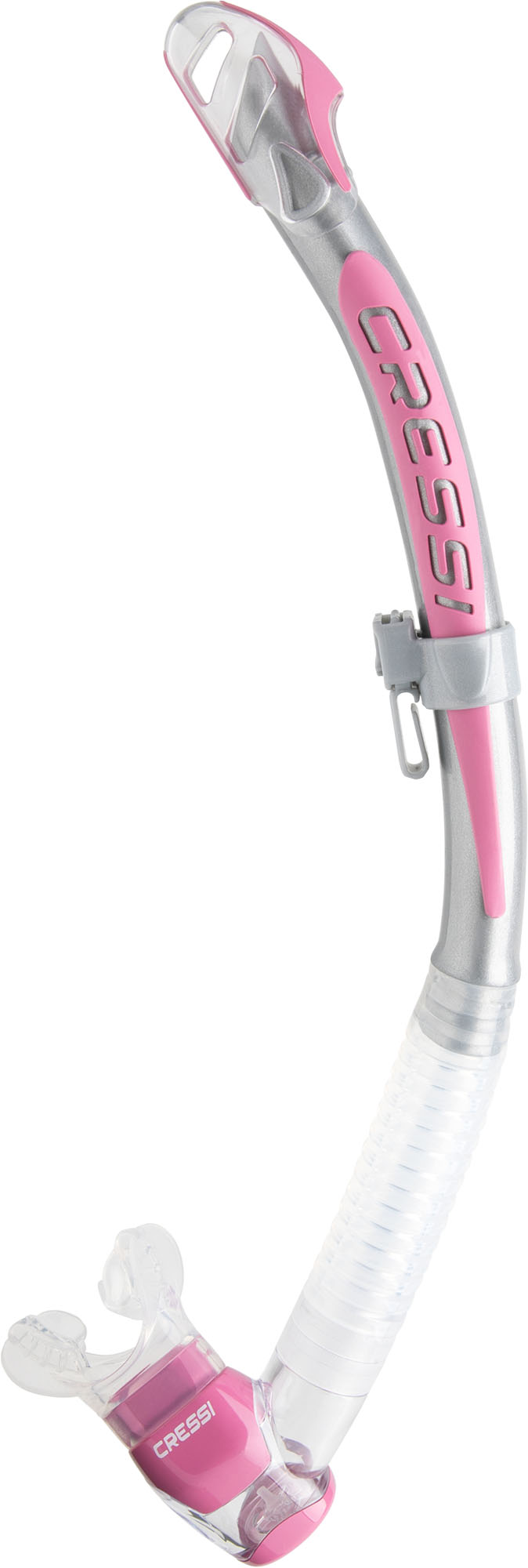 Cressi CORFU SNORKEL SIL. CLEAR/TUBE SILVER PINK