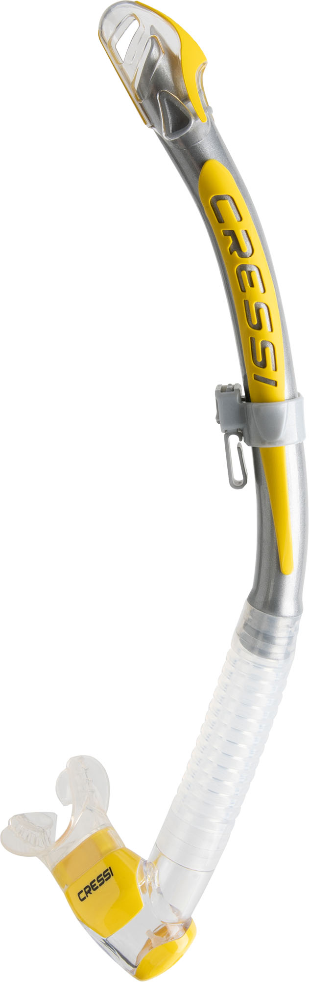 Cressi CORFU SNORKEL SIL. CLEAR/TUBE SILVER YELLOW