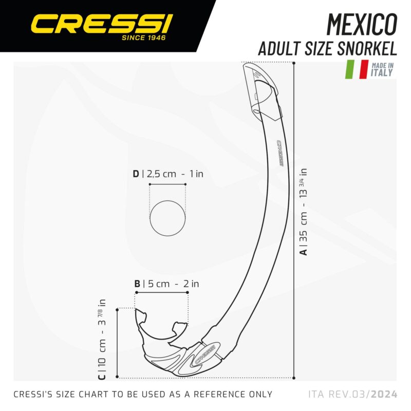 Cressi MEXICO SNORKEL SIL. CLEAR/TUBE CLEAR - Image 2