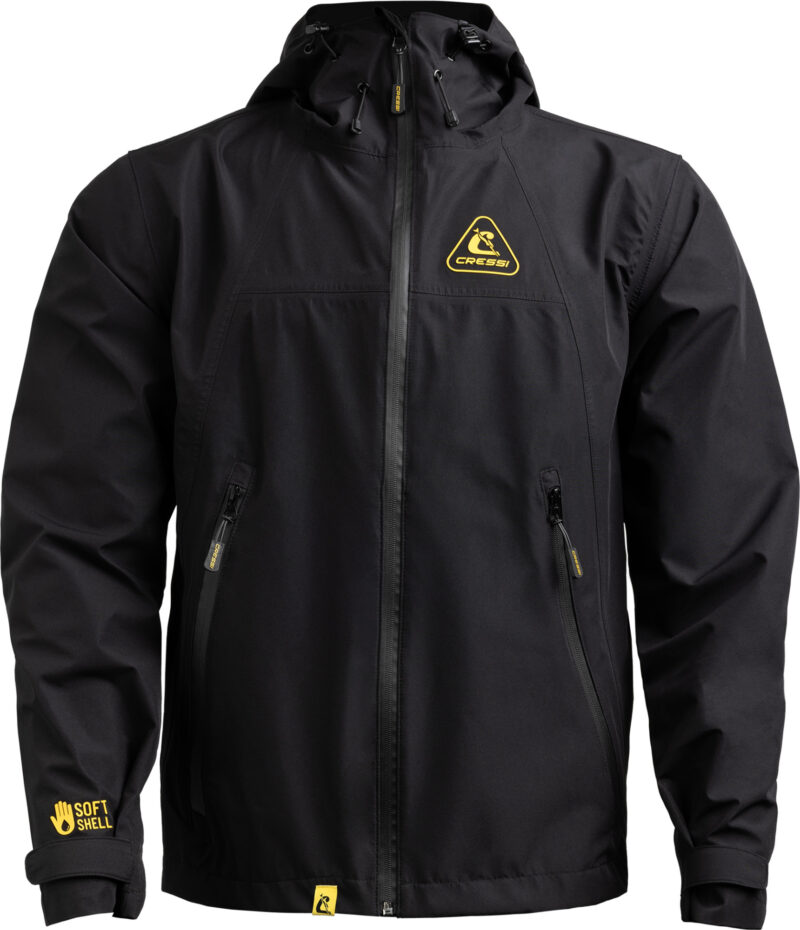 Cressi CRESSI HOODED SHELL JACKET UNIS.BLACK/YELLOW L - Image 5