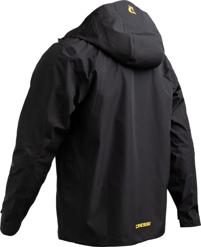 Cressi CRESSI HOODED SHELL JACKET UNIS.BLACK/YELLOW M - Image 3