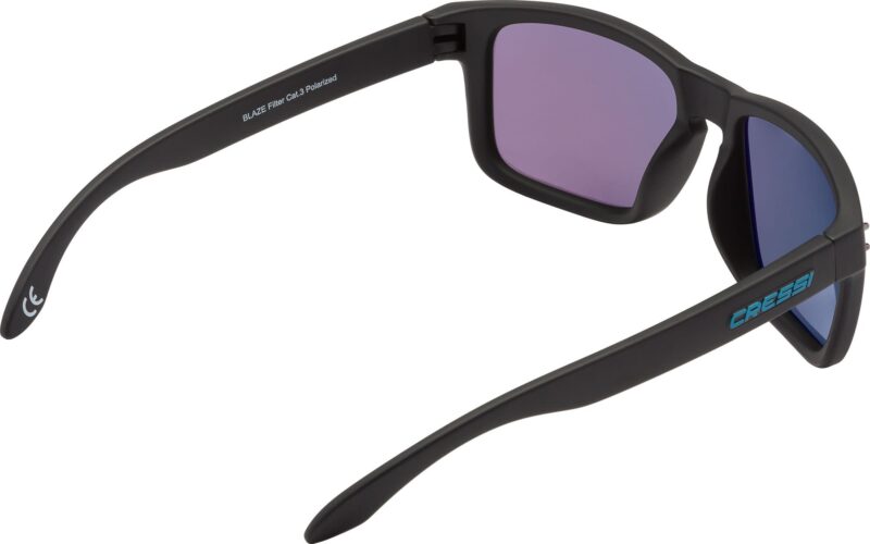 Cressi BLAZE SUNGLASSES MATT BLACK MIRRORED BLUE - Image 4