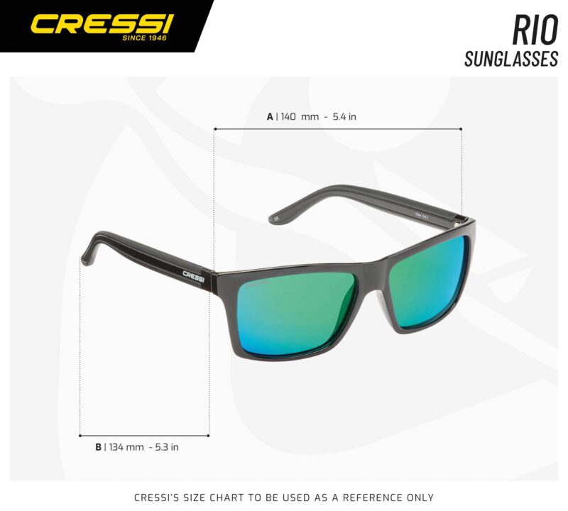 Cressi RIO SUNGLASSES CRYSTAL RED/MIRRORED LENS RED