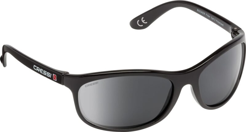 Cressi ROCKER FLOATING SUNGLASSES BLACK SMOKED LENS