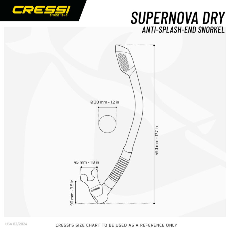Cressi DRY SNORKEL CLEAR/LIGHT BLUE - Image 2