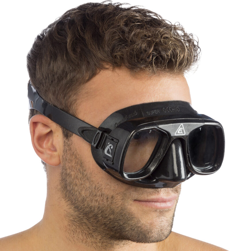 Cressi SUPEROCCHIO MASK SIL BLACK/FRAME BLACK - Image 2