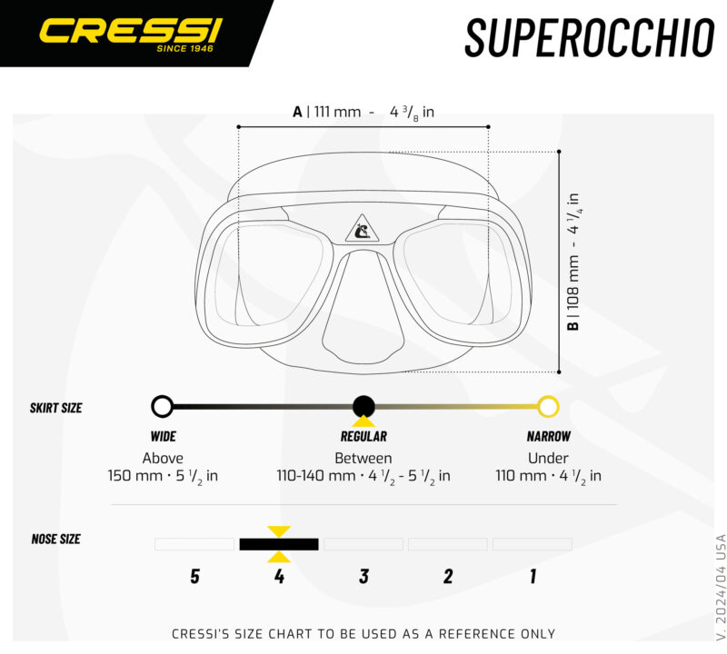 Cressi SUPEROCCHIO MASK SIL BLACK/FRAME BLACK - Image 8