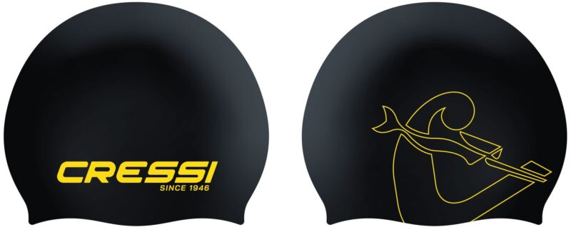 Cressi EDDIE SWIM CAP BLACK/YELLOW