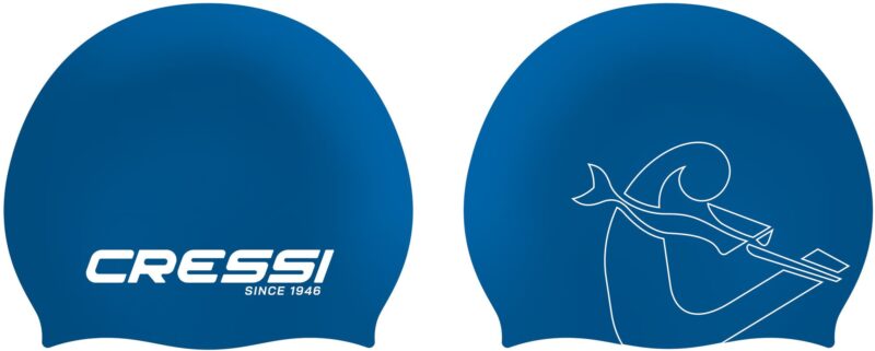 Cressi EDDIE SWIM CAP BLUE/WHITE