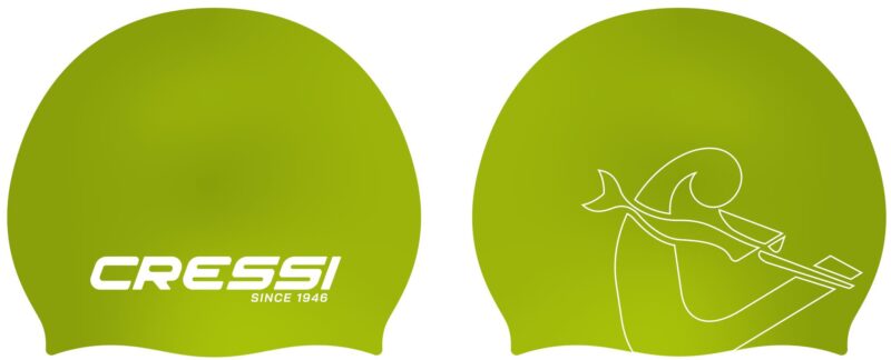 Cressi EDDIE SWIM CAP LIME/WHITE