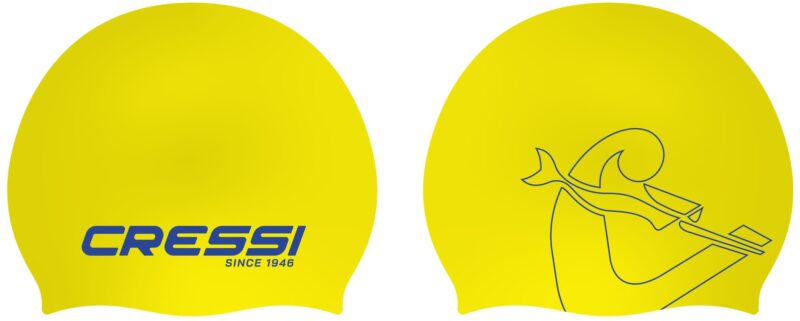 Cressi RICKY JR SWIM CAP YELLOW/BLUE