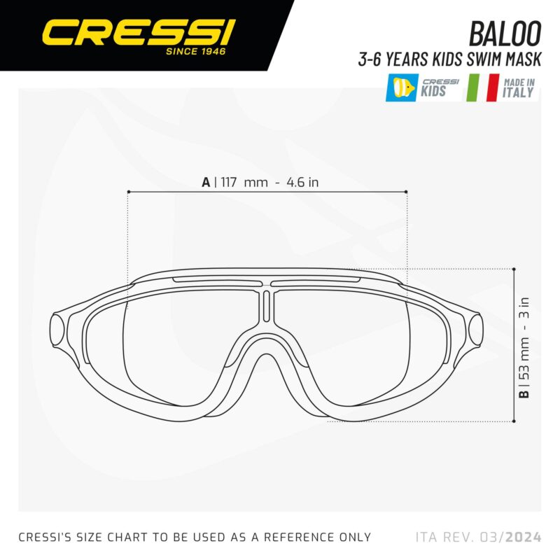 Cressi BALOO KID GOGGLES LIME/FRAME LIME WHITE