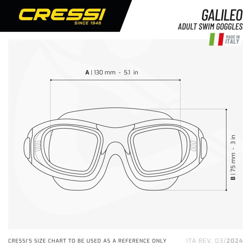 Cressi GALILEO GOGGLES T/GLASS WHITE - Image 2