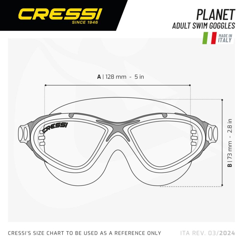 Cressi PLANET GOGGLES SIL CLEAR/FRAME BLUE WHITE