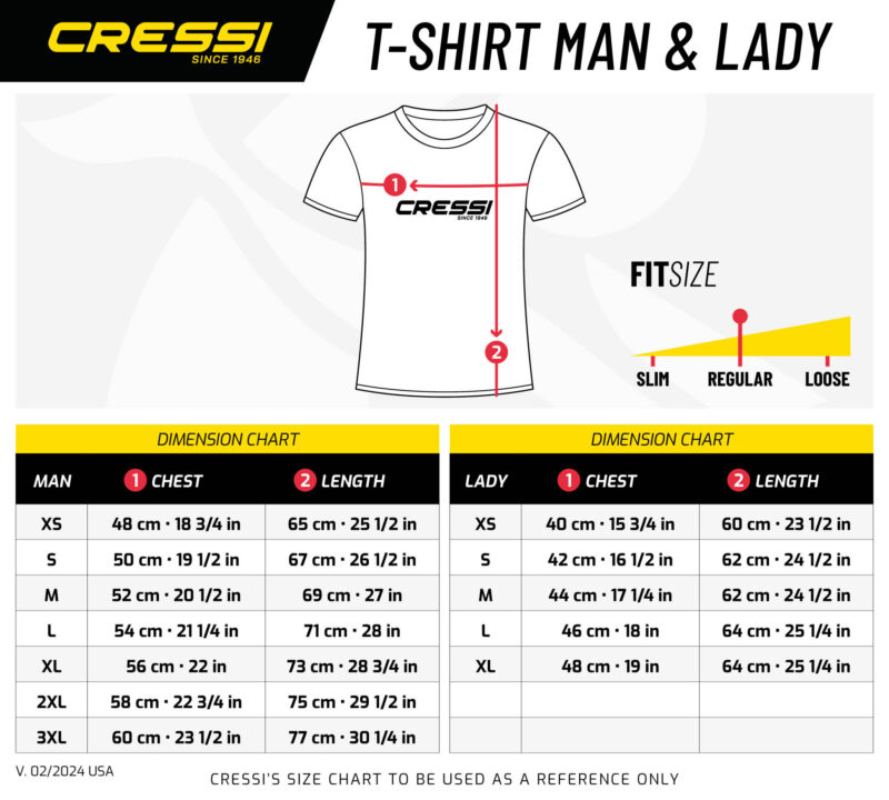 Cressi CRESSI T-SHIRT MAN BLACK/YELLOW 2XL
