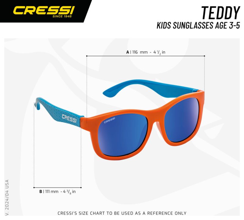 Cressi TEDDY SUNGLASSES 3-5 WAVES/MIRRORED LENS BLUE