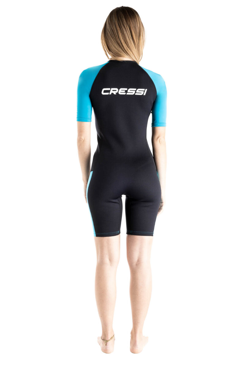 Cressi TIBURON LADY SHORTY WETSUIT BLACK/AQUAMARINE 2mm M/3 - Image 4