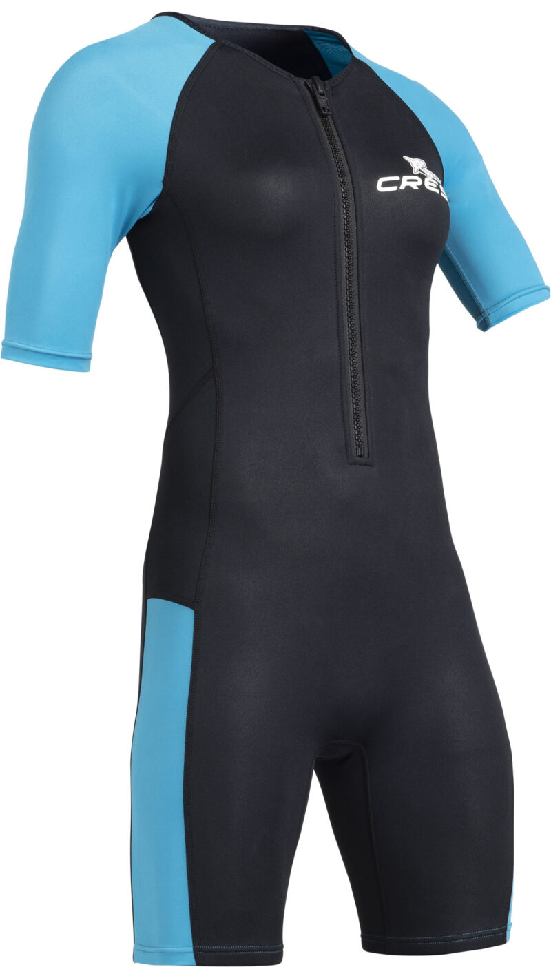 Cressi TIBURON LADY SHORTY WETSUIT BLACK/AQUAMARINE 2mm M/3 - Image 2