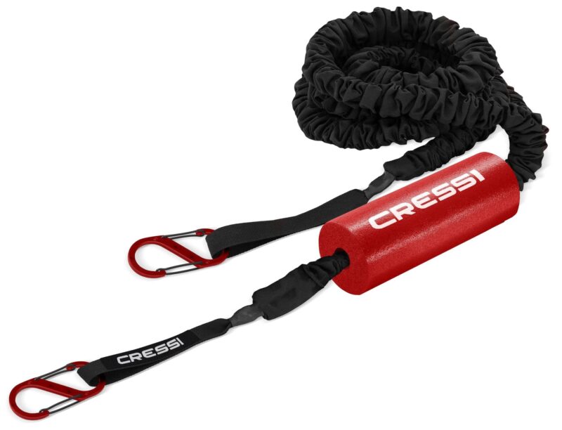 Cressi TRAILER LEASH BLACK/RED 8' - Image 2