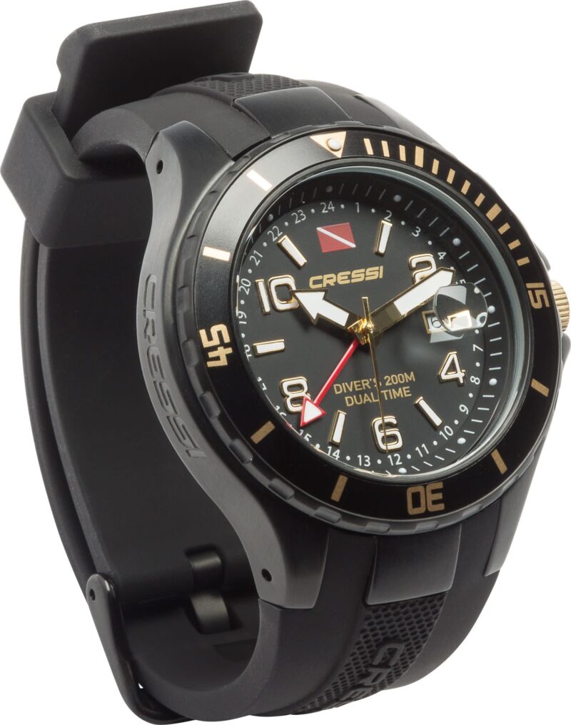 Cressi TRAVELLER DUAL TIME WATCH GOLD