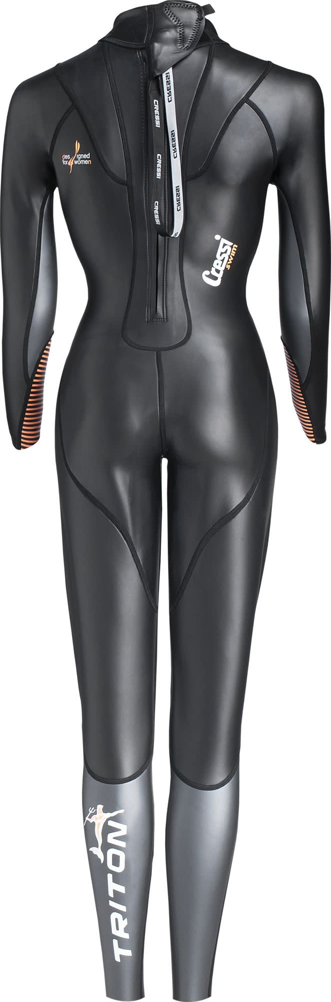 Cressi TRITON LADY MONOPIECE SWIMSUIT BLACK/ORANGE 1.5mm L/4 - Image 5