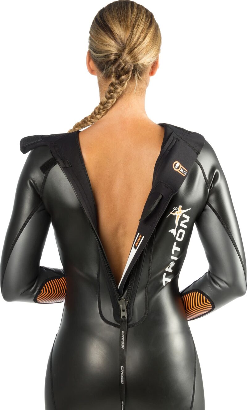 Cressi TRITON LADY MONOPIECE SWIMSUIT BLACK/ORANGE 1.5mm XS/1 - Image 8
