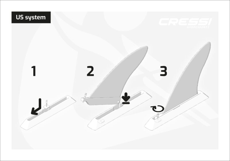 Cressi US SKEG FIN BLACK 9'' - Image 2