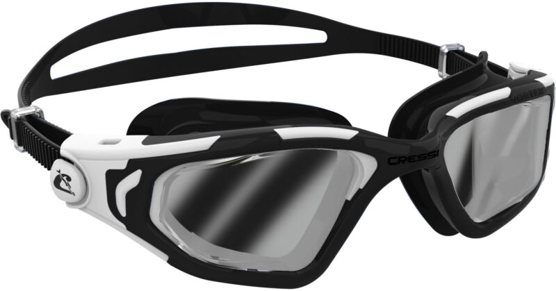 Cressi VORTEX GOGGLES BLACK/WHITE MIRRORED LENS