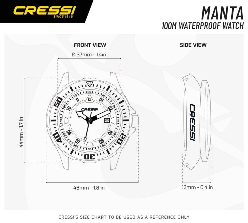 Cressi MANTA WATCH 100m BLACK BLACK BLUE