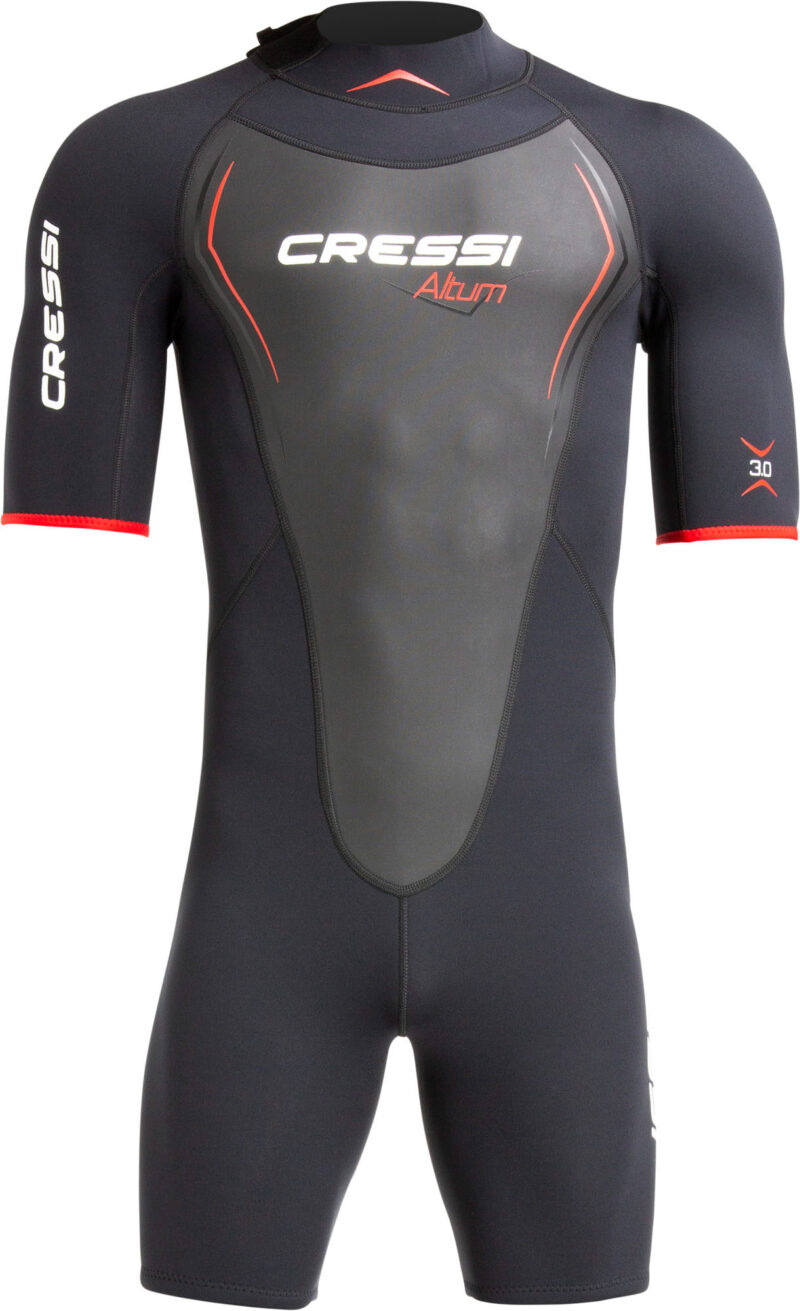 Cressi ALTUM MAN 3MM SHORTY WETSUIT BLACK/RED L/4 - Image 2
