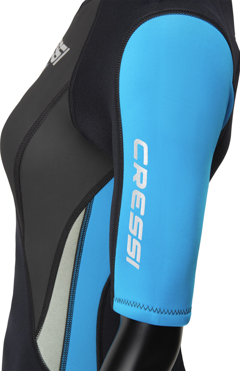 Cressi MED X LADY SHORTY WETSUIT BLACK/LIGHT BLUE/GREY 2.5mm 2XL/6 - Image 6