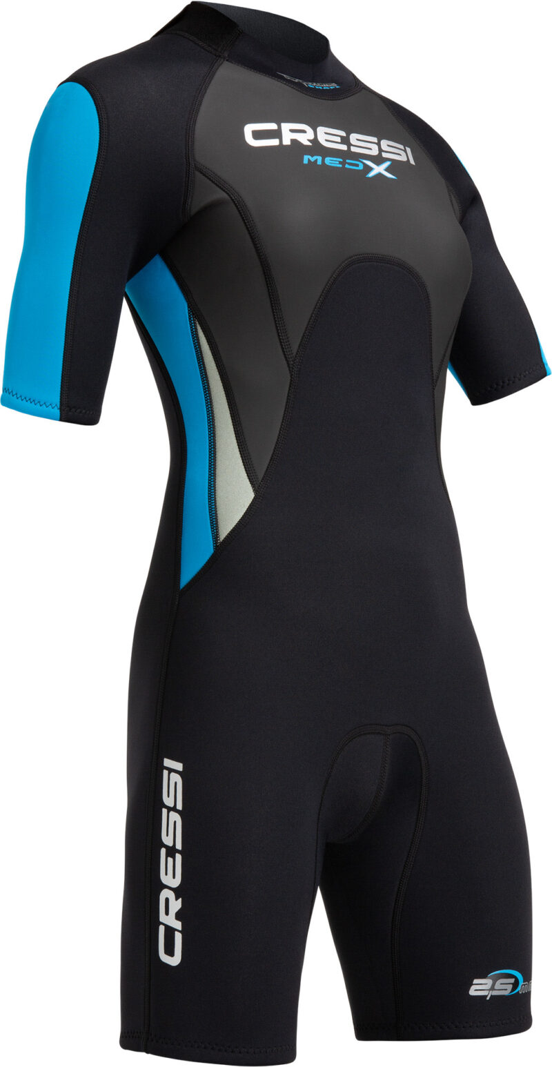 Cressi MED X LADY SHORTY WETSUIT BLACK/LIGHT BLUE/GREY 2.5mm S/2 - Image 7