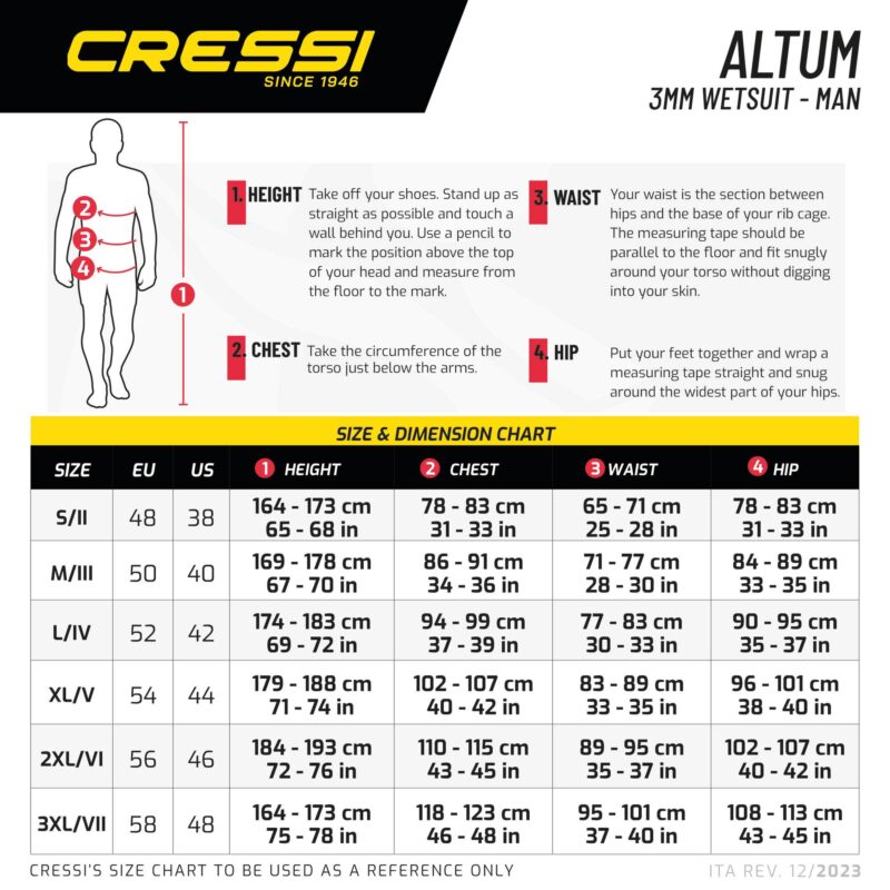 Cressi ALTUM MAN 3MM SHORTY WETSUIT BLACK/RED XL/5 - Image 8