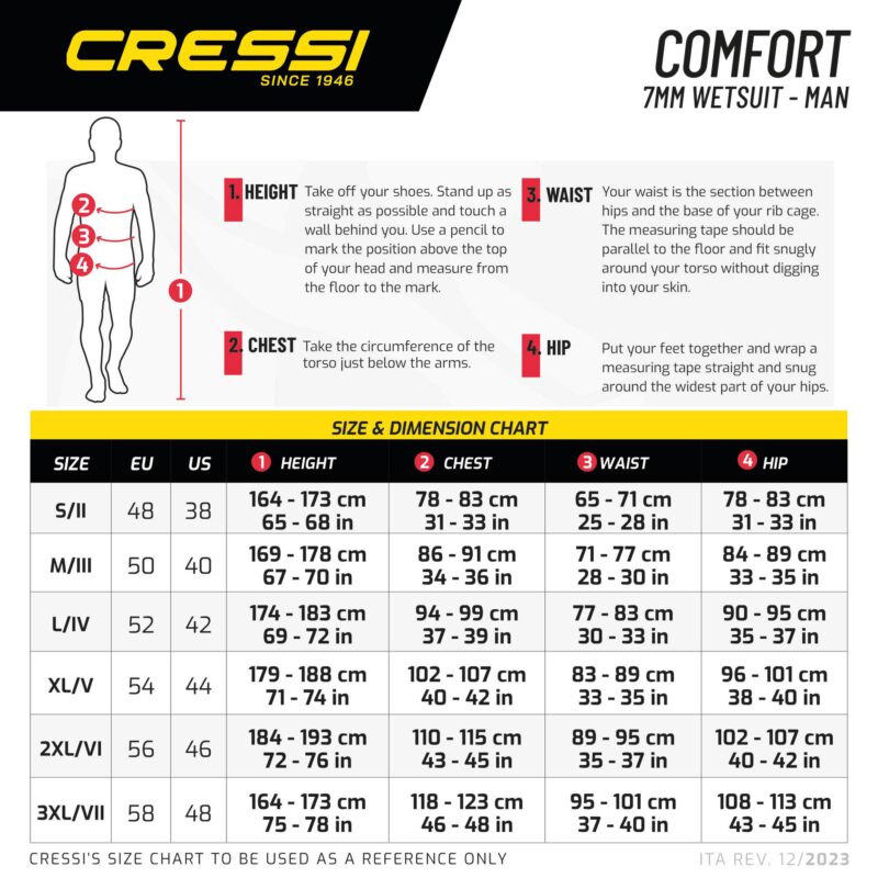 Cressi COMFORT MAN MONOPIECE WETSUIT 7mm 3XL/7 - Image 21