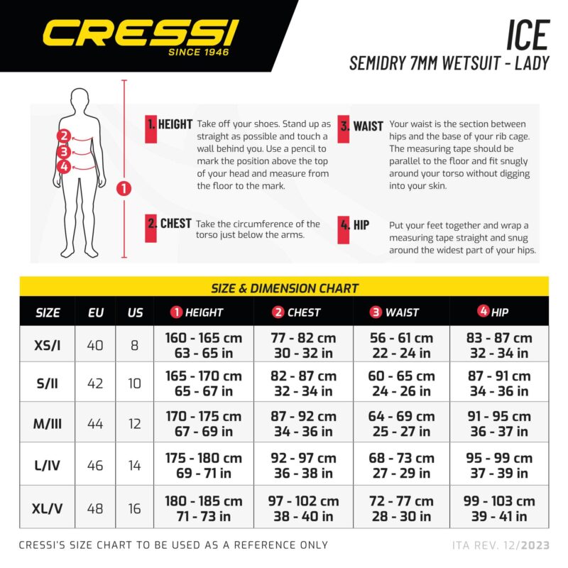 Cressi ICE LADY SEMI-DRY WETSUIT 7mm XL/5 - Image 19
