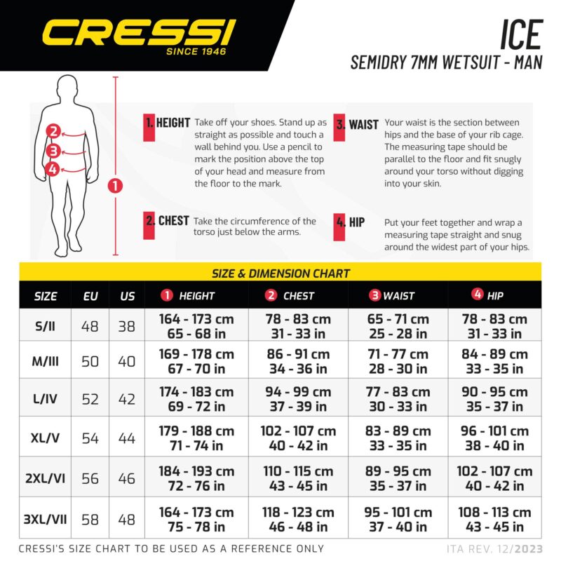 Cressi ICE MAN SEMI-DRY WETSUIT 7mm L/4 - Image 12