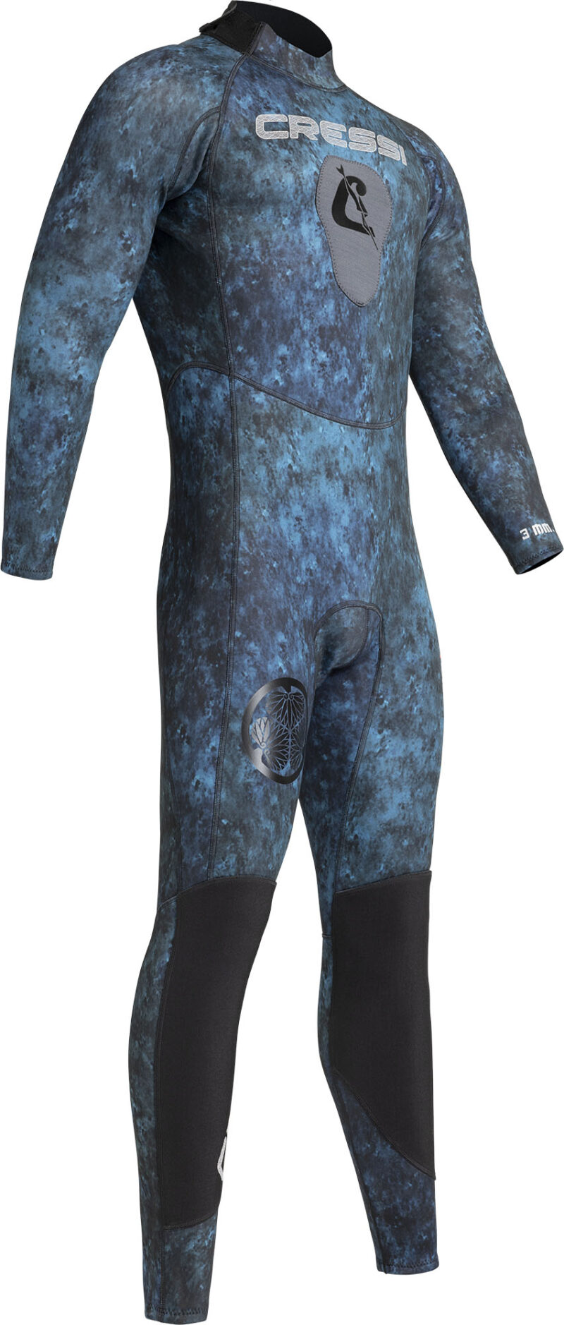 Cressi TOKUGAWA MAN MONOPIECE WETSUIT BLUE CAMO 3mm M/3 - Image 3