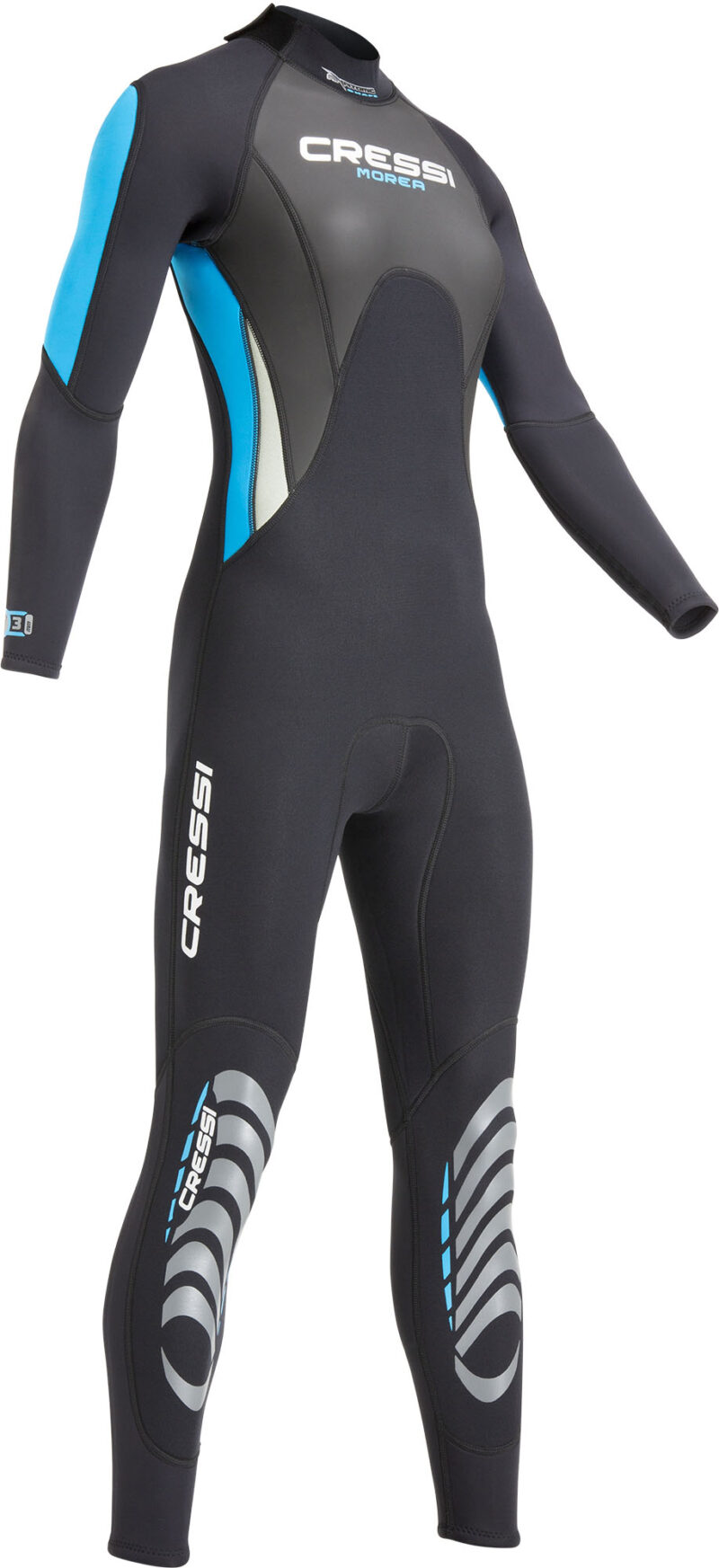 Cressi MOREA LADY MONOPIECE WETSUIT BLACK/TURQUOISE 3mm L/4 - Image 5