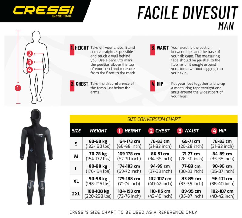Cressi FACILE MAN MONOPIECE WETSUIT 8mm XL/5 - Image 9