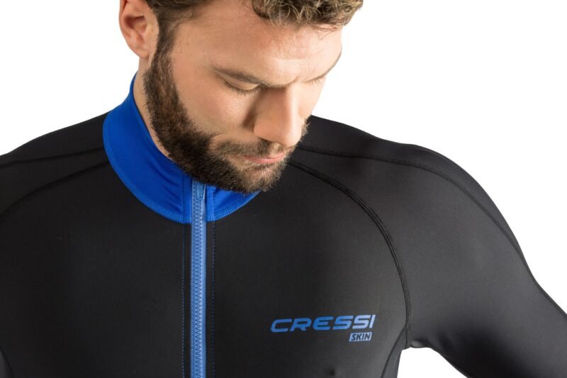 Cressi SKIN MAN MONOPIECE WETSUIT BLACK/BLUE 1mm M/3 - Image 9