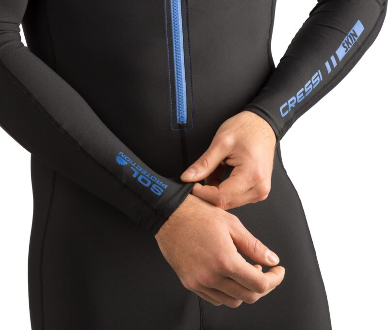 Cressi SKIN MAN MONOPIECE WETSUIT BLACK/BLUE 1mm M/3 - Image 10