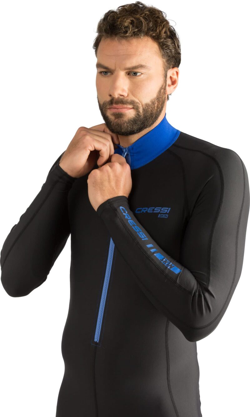 Cressi SKIN MAN MONOPIECE WETSUIT BLACK/BLUE 1mm M/3 - Image 8