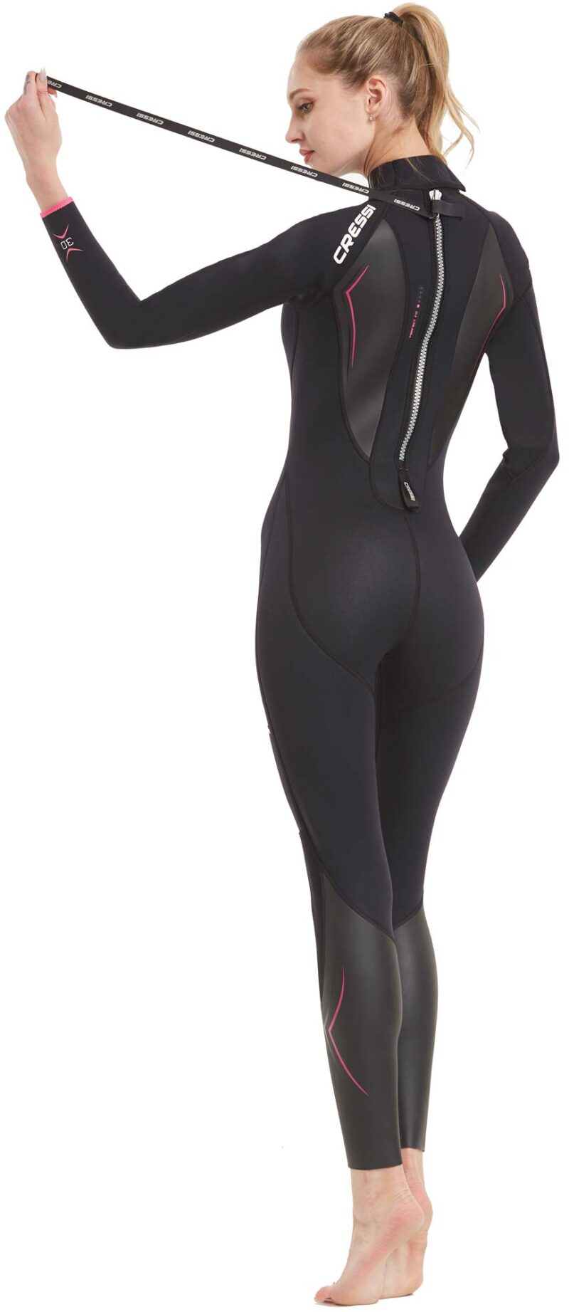 Cressi ALTUM LADY MONOPIECE WETSUIT BLACK/PINK 3mm XS/1 - Image 6